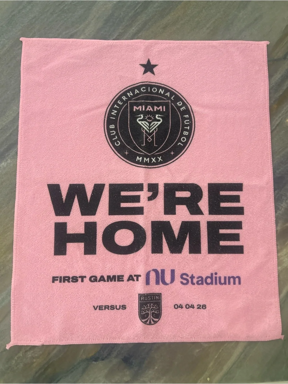 Inter Miami Pink Fan Wash Cloth - WE'RE HOME